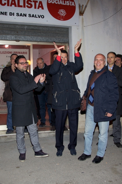 Di Stefano, al centro, con Cilli e Mariotti - Foto E. D'Ercole